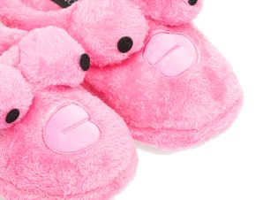 Παντόφλες ροζ με γούνα σχέδιο monkey ΡΟΖ